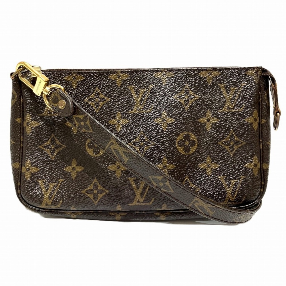 LOUIS VUITTON Brown Monogram Pochette Shoulder Bag